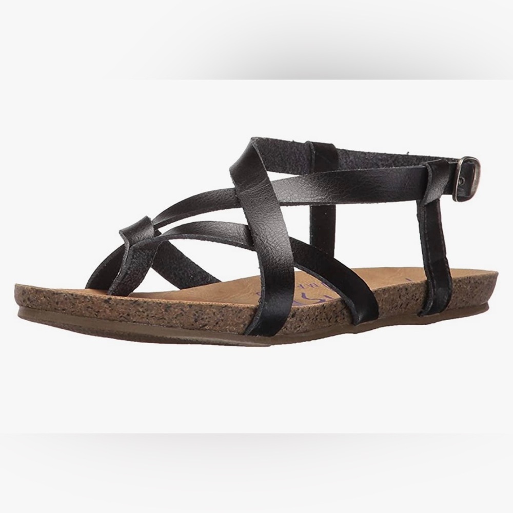 Blowfish Malibu Women’s Granola Sandal in Black Dyecut Pu